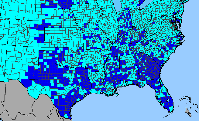 The range of Taraxacum officinale